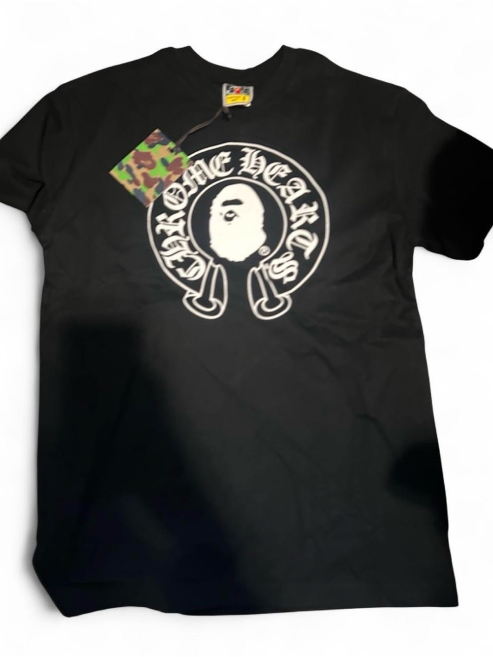 Chrome Hearts Black Tee with White Emblem